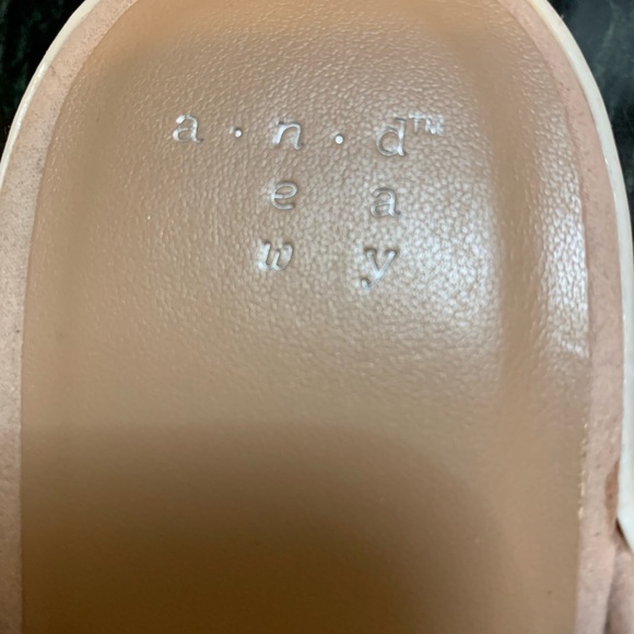 A New Day pink suede slip-ons, size 8 - Picture 3 of 5